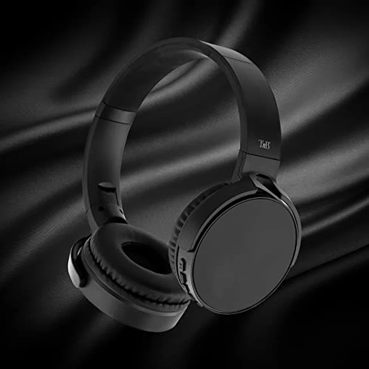 T'nB Kabellose Bluetooth 5.0-Kopfhörer, 8 Stunden Hörzeit, verstellbar, integriertes Mikrofon, Schwarz – Bild 4
