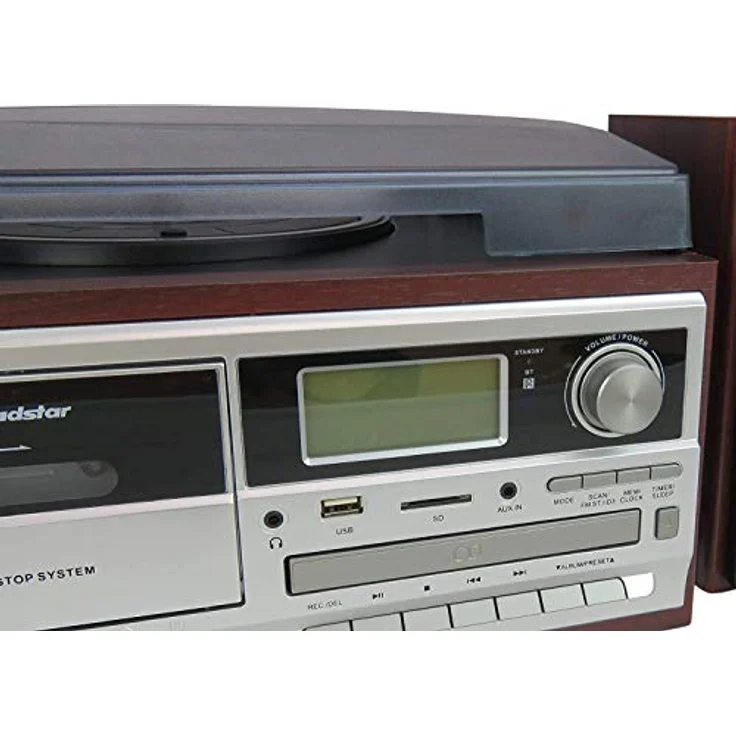 Roadstar HIF8892DBT, Kompaktanlage mit plattenspieler, DAB+, Bluetooth und USB-Anschluss, Cherry – Bild 4