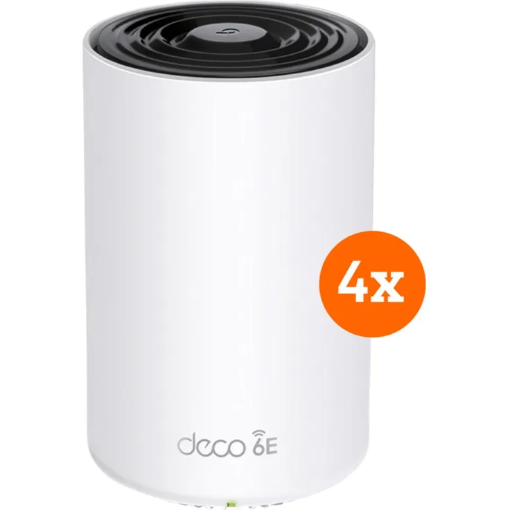 TP-Link Deco XE75 Pro, Mesh Wifi 6E Router mit 2,5 Gbit/s Netzgeschwindigkeit und Fast Quadcore-Prozessor, 4-Pack