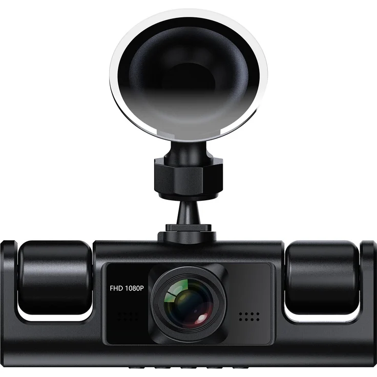 KKmoon 360°-Dashcam mit 4 Kanälen, HD Aufzeichnung für vorne, hinten, links und rechts, 4 IR-Lichter, WDR, 24-Stunden-Parkmodus, Loop-Aufzeichnung
