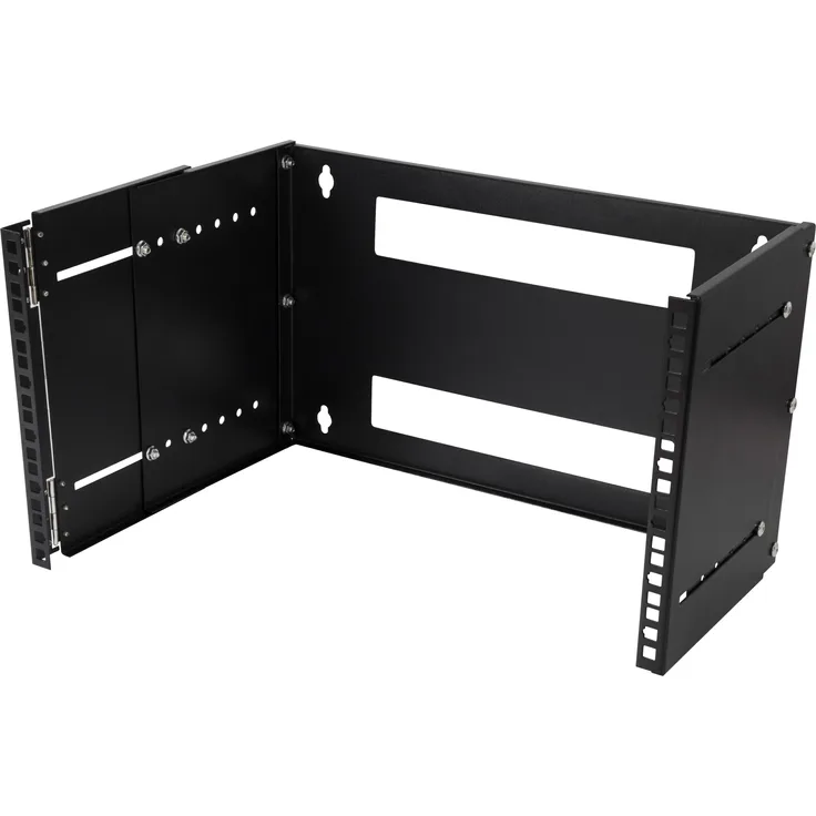 Deltaco 19-DTSR0206 Wandhalterung für 19"-Geräte, Rackmontage, höhenverstellbar, Schwarz