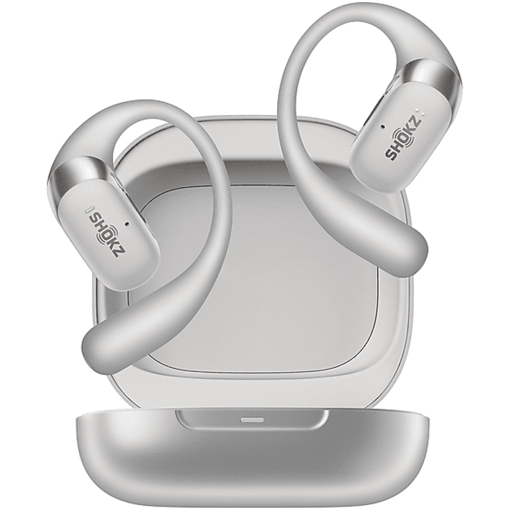 SHOKZ OpenFit 2+, Open-ear Headset mit Dual-Treibern, Dolby Audio, IP55-Zertifizierung, Bluetooth, Grau