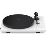 Pro-Ject Audio Systems E1 BT, Einsteiger Plattenspieler mit BT Sender, Phono Vorstufe und Geschwindigkeitsänderung, Weiß