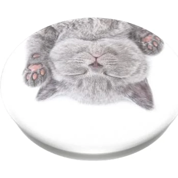 PopSockets PopGrip - Ausziehbarer Sockel und Griff für Smartphones und Tablets mit einem Austauschbarem Top - Cat Nap – Bild 3