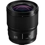 Panasonic Lumix S-S18E - lichtstarkes 18mm/F1.8 Weitwinkelobjektiv,kompakt und leicht,Staub-/Spritwasserschutz,Kälteresistent,für Foto Video, Schwarz - Preisvergleich