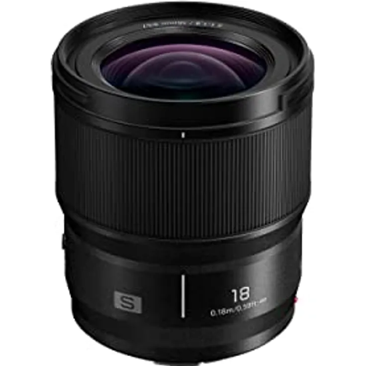 Panasonic Lumix S-S18E - lichtstarkes 18mm/F1.8 Weitwinkelobjektiv,kompakt und leicht,Staub-/Spritwasserschutz,Kälteresistent,für Foto Video, Schwarz - Preisvergleich