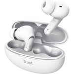 Trust YAVI BT ENC EARBUDS WHITE, Kabellose Bluetooth-Ohrstöpsel mit Geräuschunterdrückung, Weiss