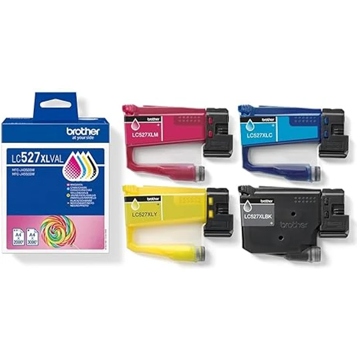 Brother LC527XLVAL, Druckerpatrone Tintenset BK/C/M/Y XL, Hochleistungs-Multipack für lebendige Farben und scharfen Text – Bild 3