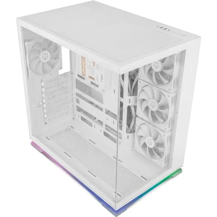 NOX Hummer Galaxy White, Mid Tower ATX Gehäuse aus gehärtetem Glas mit ARGB-Beleuchtung und verbesserte Kühlung – Bild 2