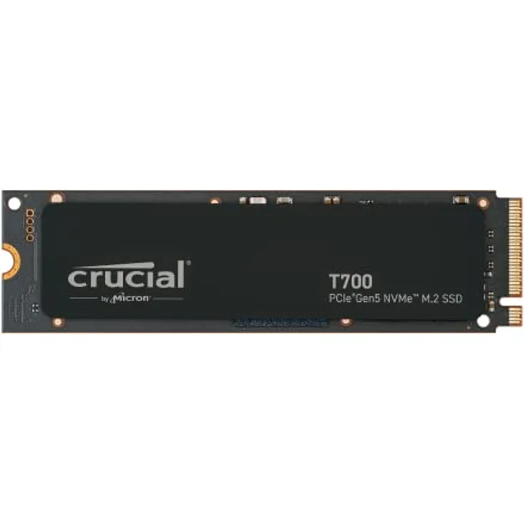 Crucial T700 4TB Gen5 NVMe M.2 SSD - Bis zu 12.400 MB/s - DirectStorage-fähig - CT4000T700SSD3 - Gaming, Fotografie, Videobearbeitung & Design - Internes Solid State-Laufwerk