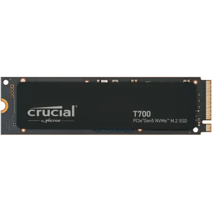 Crucial T700 4TB Gen5 NVMe M.2 SSD - Bis zu 12.400 MB/s - DirectStorage-fähig - CT4000T700SSD3 - Gaming, Fotografie, Videobearbeitung & Design - Internes Solid State-Laufwerk – Bild 1