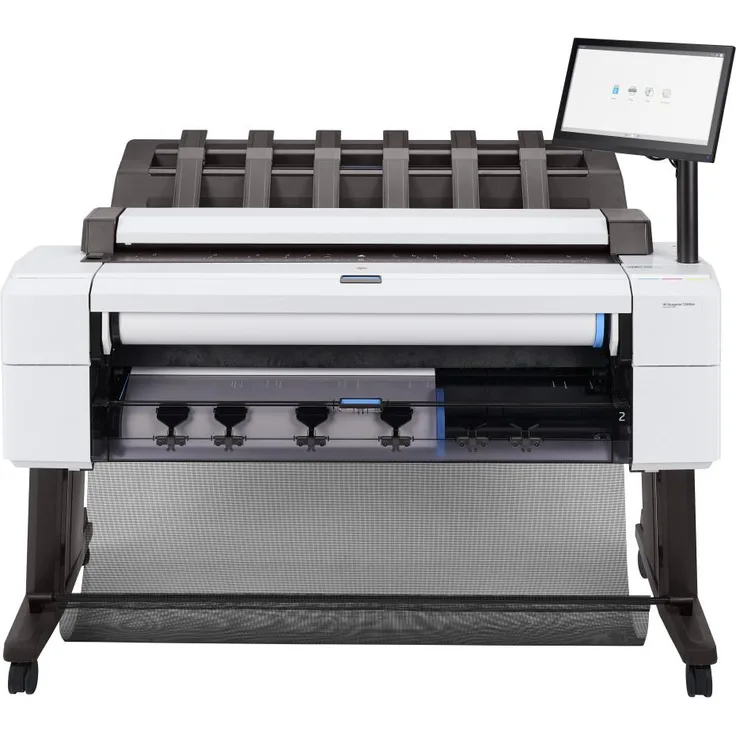 HP DESIGNJET T2600DR PS MFP, 36 Zoll Plotter mit 2400 x 1200 DPI, 6 Druckfarben, Wi-Fi Direct, Farbe: Cyan, Magenta, Gelb, Foto schwarz, Mattschwarz, Grau