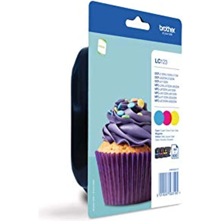 Brother LC-123RBWBP LC-123 Tintenpatrone Standardkapazität Rainbow Blister, cyan-magenta-gelb – Bild 2