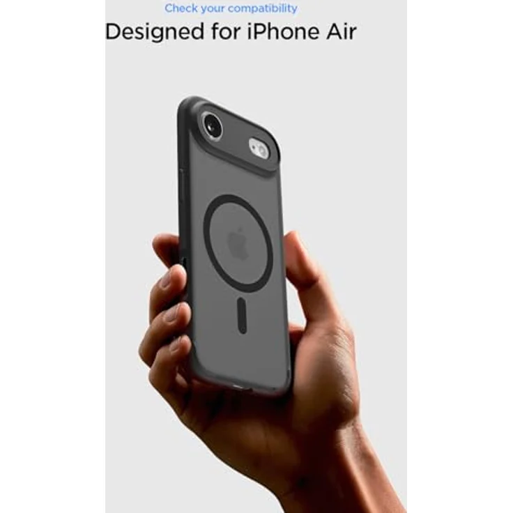 Spigen Ultra Hybrid MagFit Case für iPhone Air, transparente Handyhülle mit MILITÄR-GRADE Schutz und Air Cushion Technologie, kompatibel mit MagSafe - Frost Black – Bild 2