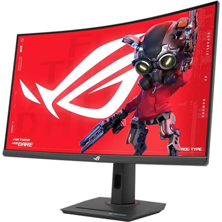 ASUS ROG Strix XG32WCS 32 Zoll Gaming Monitor 2560x1440 Curved 180Hz Fast VA Extreme Low Motion Blur Sync USB Type-C DisplayWidget Center Stativanschluss HDR – Bild 3