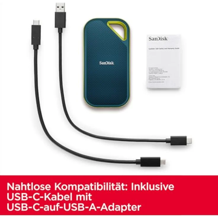 SanDisk Extreme PRO Portable SSD 4 TB, Externe SSD 2,5 Zoll, 2.000 MB/s, stoßfest, fallsicher bis 3 m, AES-Verschlüsselung, wasser- und staubfest, Monterey – Bild 5