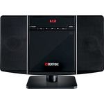Beatfoxx MCD-60 Vertikal Stereoanlage (CD/MP3-Player, USB, Bluetooth, Aux In, Stand- oder Wandmontage, inkl. Fernbedienung) Schwarz