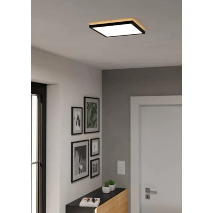 Eglo LED-Deckenleuchte Connect-Z Rovito-Z, smarte quadratische Deckenlampe in Schwarz, 29 cm, RGB, dimmbar, App-Steuerung via Bluetooth und ZigBee 3.0 – Bild 3