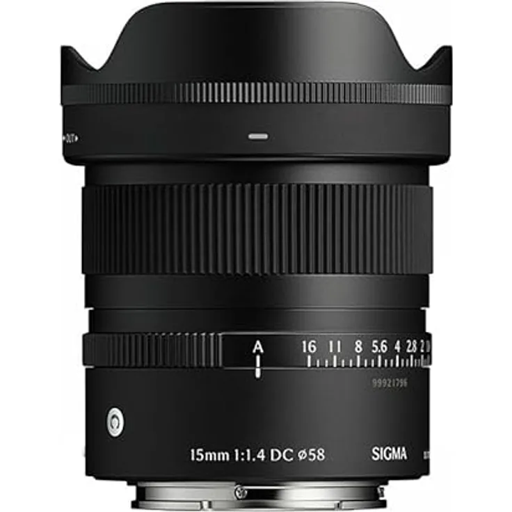 SIGMA 15mm f/1.4 DC Contemporary Weitwinkel-Objektiv, kompatibel mit Fujifilm X, mit Bouchon und étui