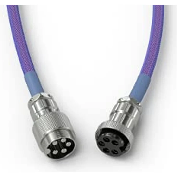 Glorious PC Gaming Race Coiled Cable Nebula, USB-C auf USB-A Spiralkabel, USB C Kabel Spiralkabel, Coiled Cable Keyboard mit Aviator Plug, 1,37 Meters, Ordentlich USB C Spiralkabel, violett – Bild 2