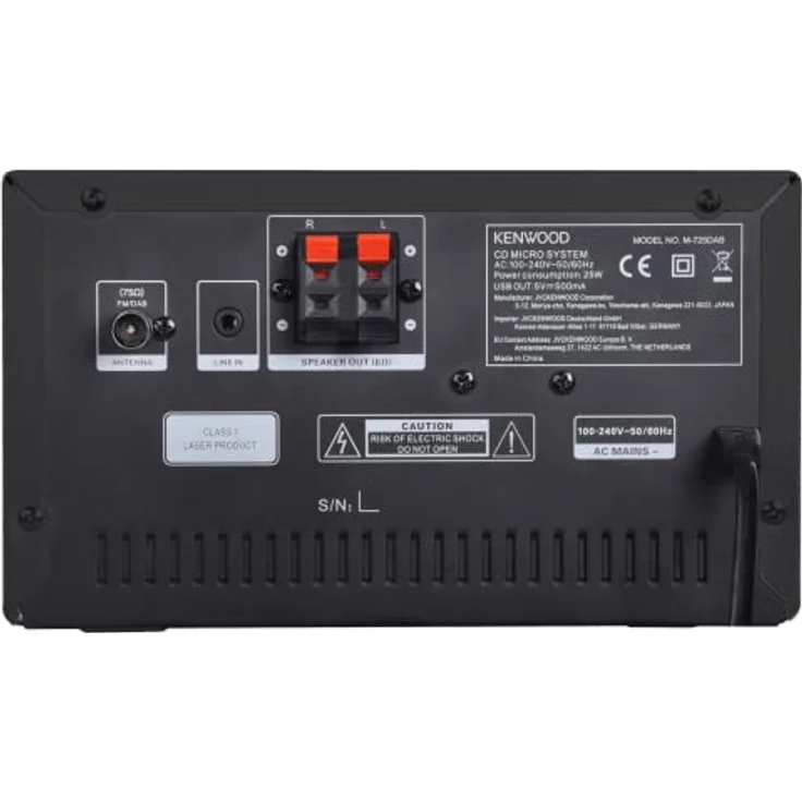 KENWOOD M-725DAB-B - Micro HiFi-System mit DAB+, CD, USB, Bluetooth und TFT-Display, Midnight Black – Bild 2