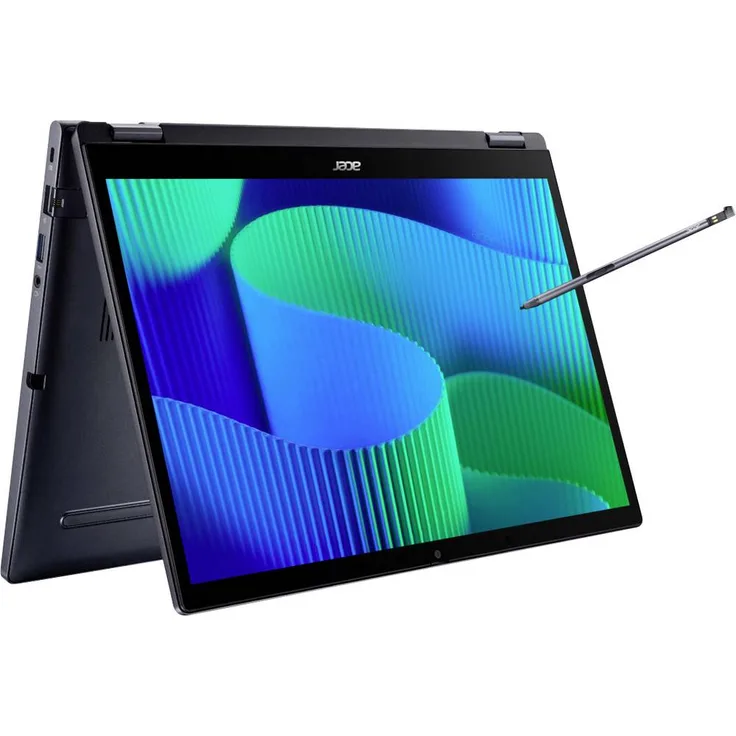 Acer TMP414RN-54-TCO-74CP, 14 Zoll WUXGA 2-in-1 AI Business Convertible mit Intel® Core™ Ultra 7 155U, 16GB RAM, 512GB SSD, QWERTZ, Blau