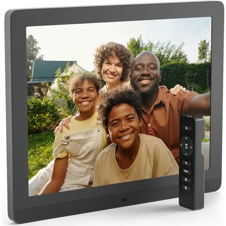 Pix Star Digitaler Bilderrahmen 15 Zoll mit Bewegungsmelder - Elektronisches Smart Foto/Video-Album - WiFi, USB, SD Karte - Mattes, Anti-Reflex Dispaly in 4/3 - 2 Jahre Garantie - Preisvergleich
