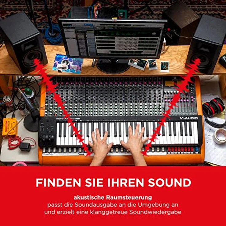 M-Audio BX5 D3 - Kompakter 2-Wege 5-Zoll Studiomonitor - Lautschprecher, aktiv, für Musikproduktion oder Mixen, mit integrierter akustischer Raumsteuerung, 1 Stück Einbau-Lautsprecher - 100 Watt - schwarz – Bild 6