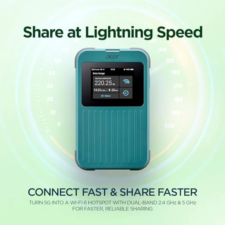ACER Connect Enduro M4 5G, Mobiler Wi-Fi Hotspot mit robustem Design, 20GB, Type-C USB 3.0 und integriertem Display – Bild 11