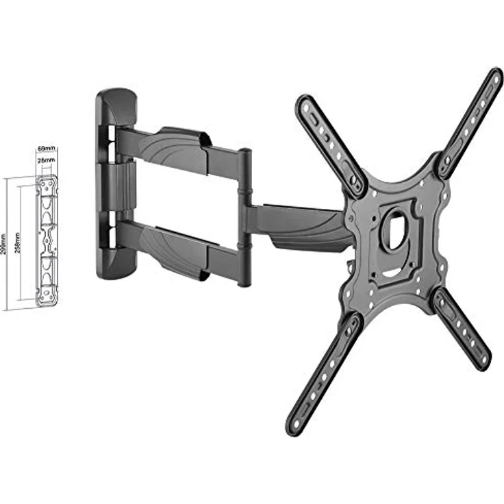 SCHWAIGER 9420 TV-Wandhalterung für 23-75 Zoll Fernseher, neigbar und schwenkbar, max. 35kg, VESA 400x400, schwarz inkl. Montagezubehör – Bild 4