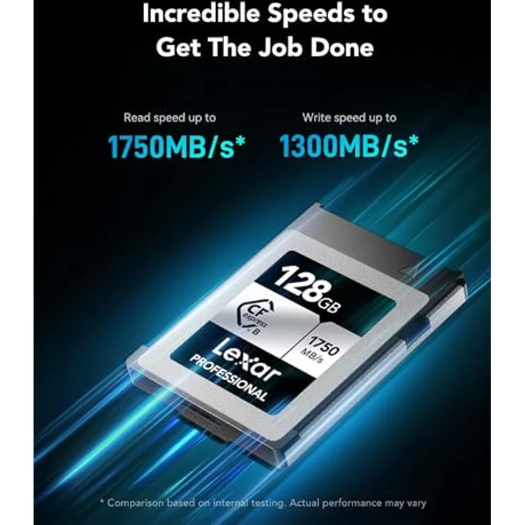 Lexar 128GB CFexpress Karte Typ B, CFe Karte mit bis zu 1750MB/s Lesegeschwindigkeit, PCIe Gen3x2, kompatibel mit DSLR und XQD-Kameras – Bild 2