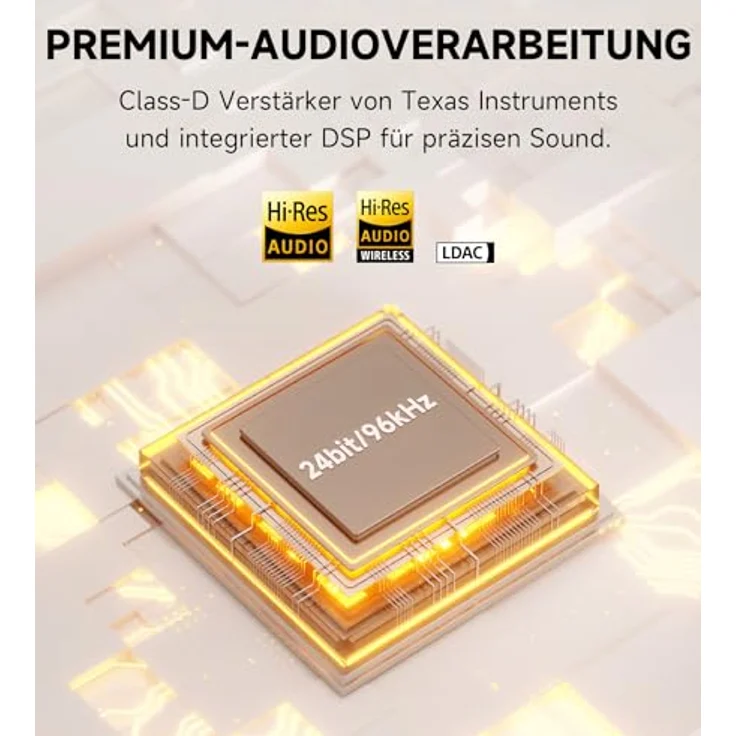 Edifier M60 Multimedia-Lautsprecher Bluetooth 5.3, 66W RMS, Hi-Res Audio & Hi-Res Wireless Audio, LDAC, 3" Mittelbass & 1" Hochtöner, USB-C & Aux-Eingänge, Kompakter Desktop Lautsprecher - Weiß – Bild 4