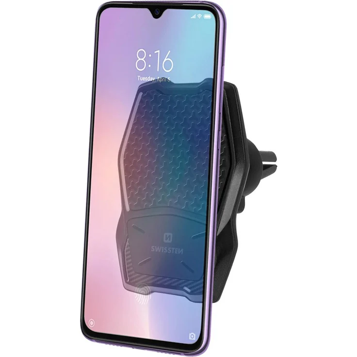 Swissten 2-in-1 Autohalterung + QI-Ladegerät, magnetische Smartphone Halterung mit 10W Schnellladung, Schwarz