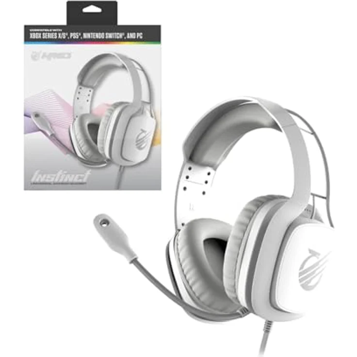 KMD Instinct Universal Headset, kabelgebundenes Gaming Headset in Weiß – Bild 2