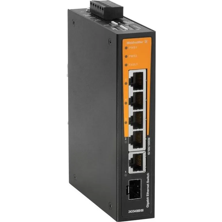 Weidmüller IE-SW-BL05-4GT-1GS Netzwerk Switch, 5 Ports