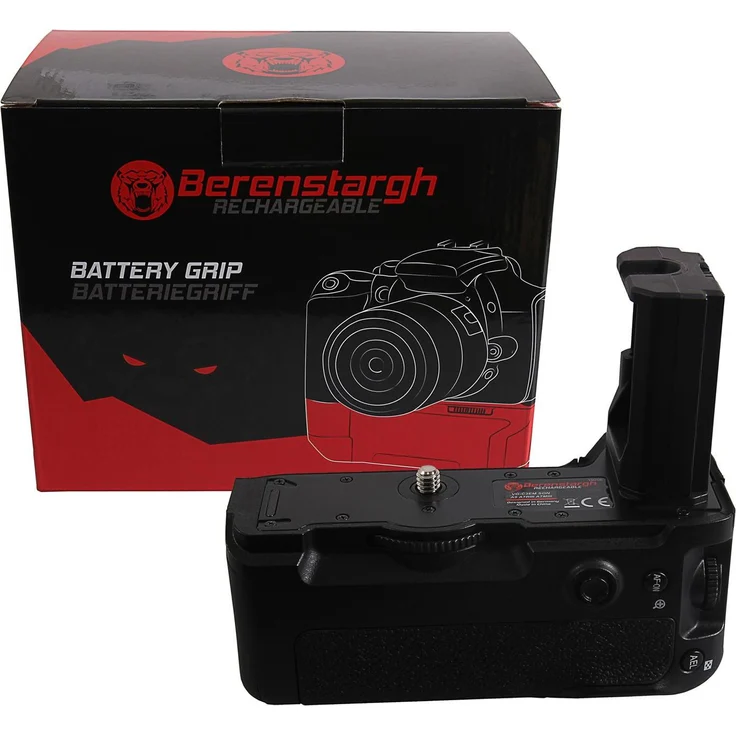 Berenstargh Batteriegriff VG-C3EM für Sony Alpha A7MIII, A7RIII, A7III, A9, für 2 x NP-FZ100 Akkus, Schwarz
