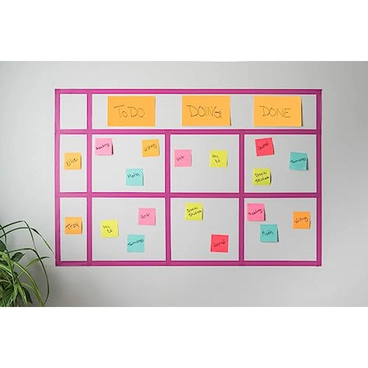Post-it Super Sticky Haftnotizblock 622-12SS-COS, Haftnotiz Super Sticky Notes Miami Collection, 476 x 476 mm, 12x 90 Blatt, türkis, neongrün, neonpink – Bild 12