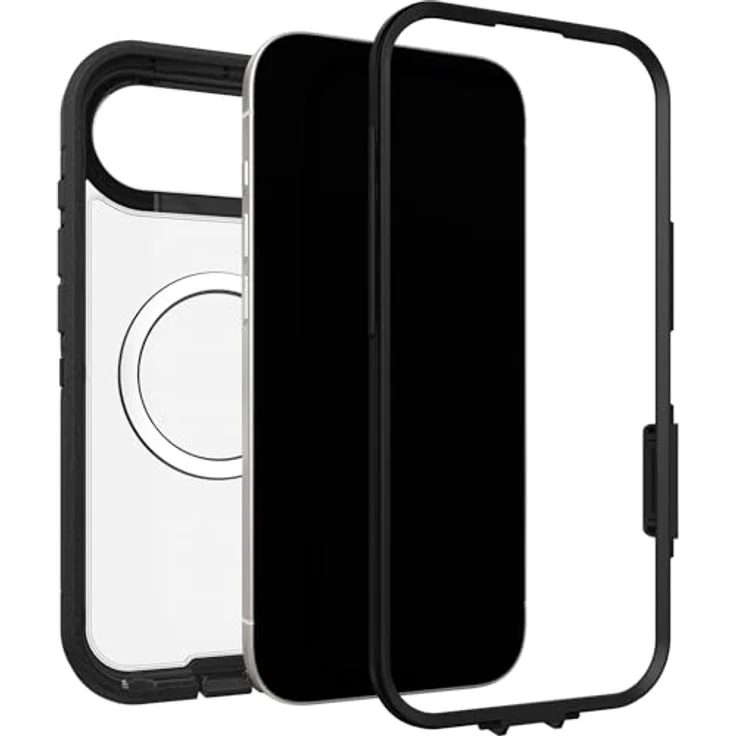 OtterBox Defender Series Pro XT Clear MagSafe Hülle für iPhone Air, ultra-robust, stoßfest, 7X militärisch getestet, transparent/schwarz, ohne Einzelhandelsverpackung – Bild 4