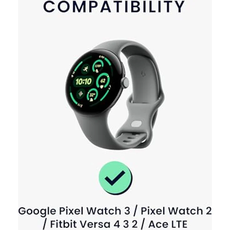 kwmobile USB C Ladekabel für Google Pixel Watch 3 / Pixel Watch 2 / Fitbit Versa 4 3 2 / Ace LTE – 100 cm, weiß, schnelles & stabiles Aufladen, Ersatzkabel für Fitness Tracker – Bild 2