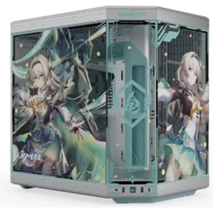 HYTE Y70 Firefly Edition, ATX Mid-Tower-Gehäuse mit Tempered Glass, hohe Kühlkapazität für 10 Lüfter