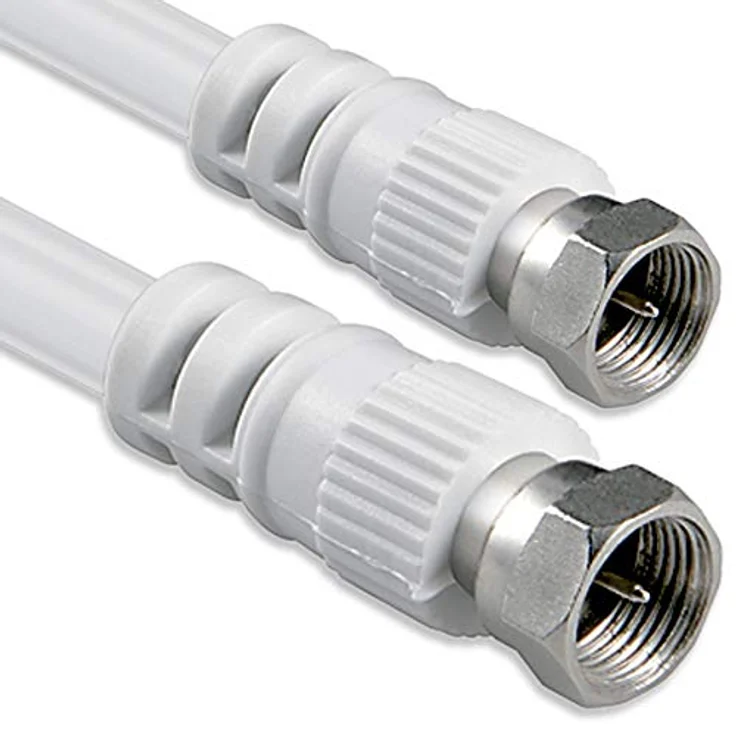 1 aTTack Koaxial Anschluss Kabel Antennenkabel Sat Kabel Anschlusskabel F-Stecker Koaxialstecker auf Koaxialkupplung doppelt geschirmt/Dreifach geschirmt/4 fach geschirmt/75 dB/85 dB/100 dB/110 dB/120 dB/125 dB SAT weiß F-F 75db 1,5 Meter – Bild 2