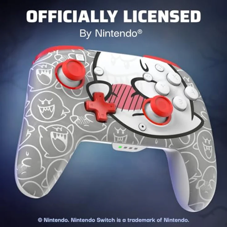 PDP Nintendo Switch Rematch GLOW Wireless Controller- Boo-Hoo- With motion, 600mAh battery - Leuchtendes Design, kabellos, 40 Stunden Spielzeit – Bild 5
