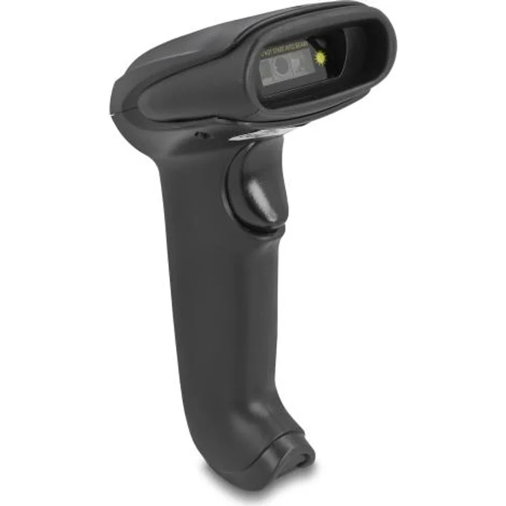 Delock Barcode-Scanner 1D und 2D, kabellos über 2,4 GHz, Bluetooth oder USB Type-C, ergonomisches Design, Schwarz