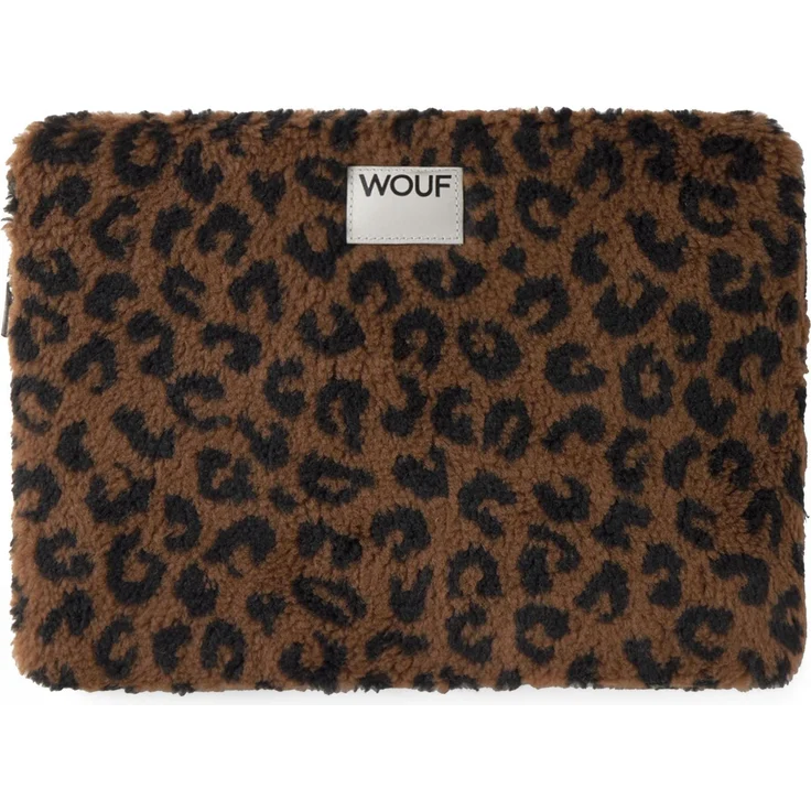 Wouf Teddy Laptophülle 32.5 cm (14.17"), Braun, robuste Polyester-Notebooktasche mit Reißverschluss