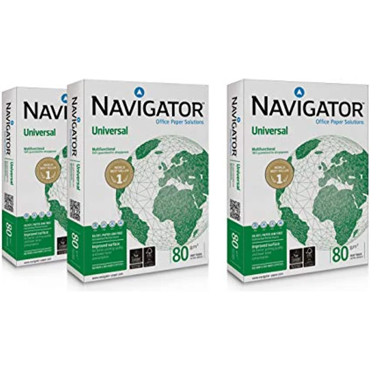 NAVIGATOR nhg0800002 Universal Papier A4, 80 g-qm, 110 µm, 3 Stück, weiß – Bild 3