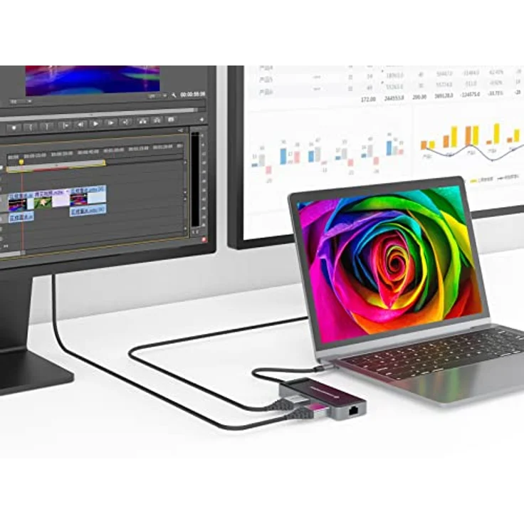 Conceptronic DONN14G 7-in-1 USB 3.2 Gen 1 Dockingstation – Bild 4