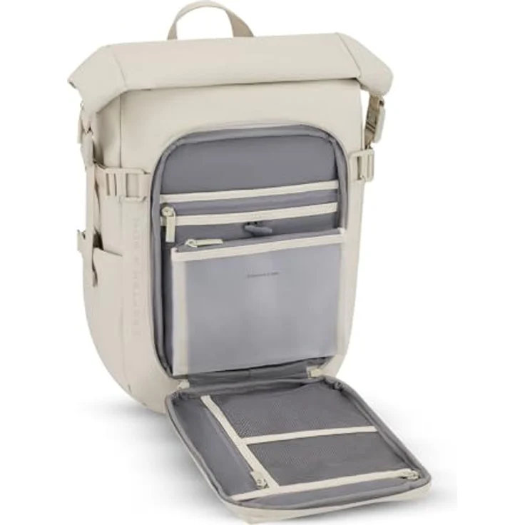 Kapten & Son Lisbon Backpack 18L, Freizeitrucksack mit Laptopfach, wasserabweisend, Sandstone beige – Bild 4