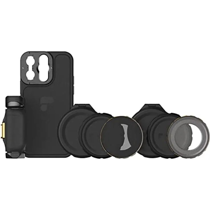 PolarPro LiteChaser iPhone 13 PRO Filmmaking Kit - Tasche, Filter, Griff - MagSafe kompatibel - Handy Fotografie/Videografie - Stromlinienförmig - Schwarz