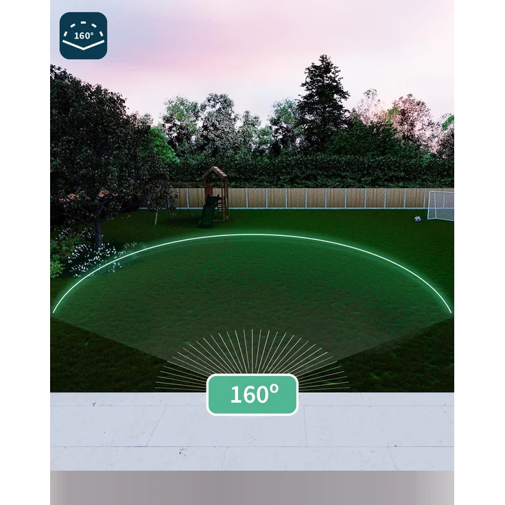 Arlo Pro3 Floodlight-Überwachungskamera | Smart Home, kabellos, 2K UHD, Außen, Farbnachtsicht, LED Flutlicht, 160° Blickwinkel, WLAN, 2-Wege-Audio, Bewegungsmelder, eingebaute Sirene, weiß – Bild 5