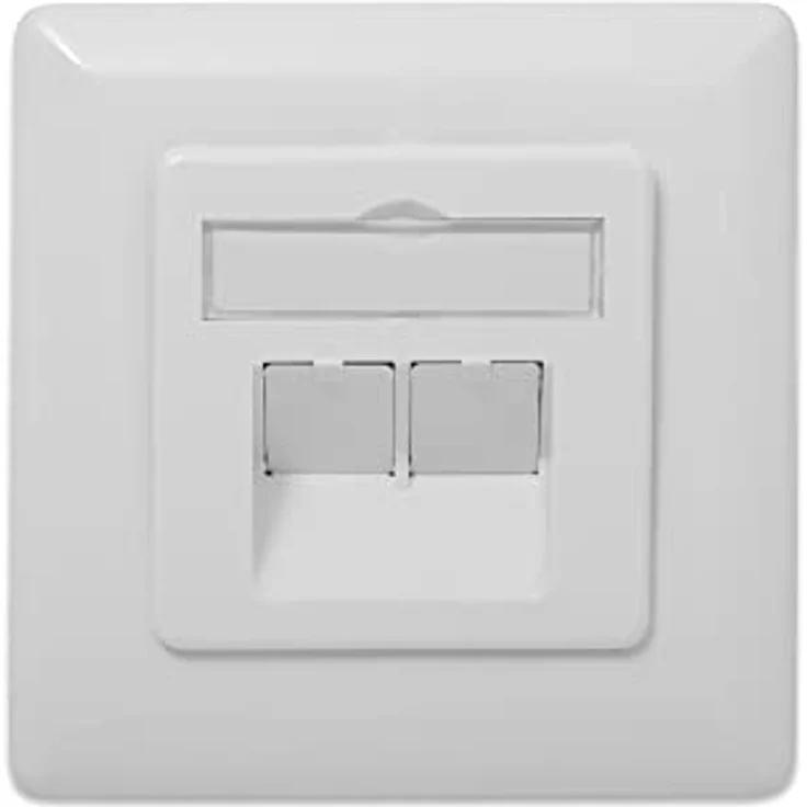 Digitus CAT 6A Unterputz Anschlussdose, 2 Ports, geschirmte RJ45-Buchsen, Pure White RAL 9010 – Bild 8